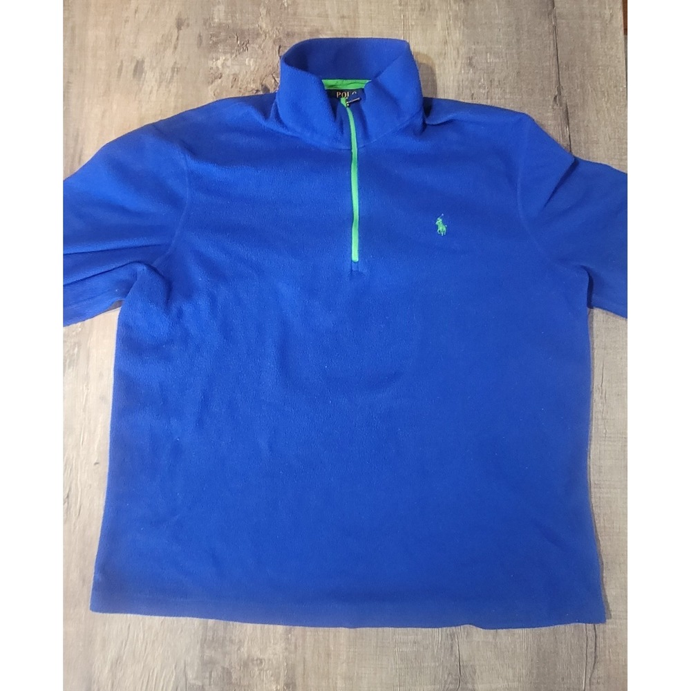 Polo Ralph Lauren Quarter 1/4 Zip Pullover Mens XL Blue Performance Fleece Golf